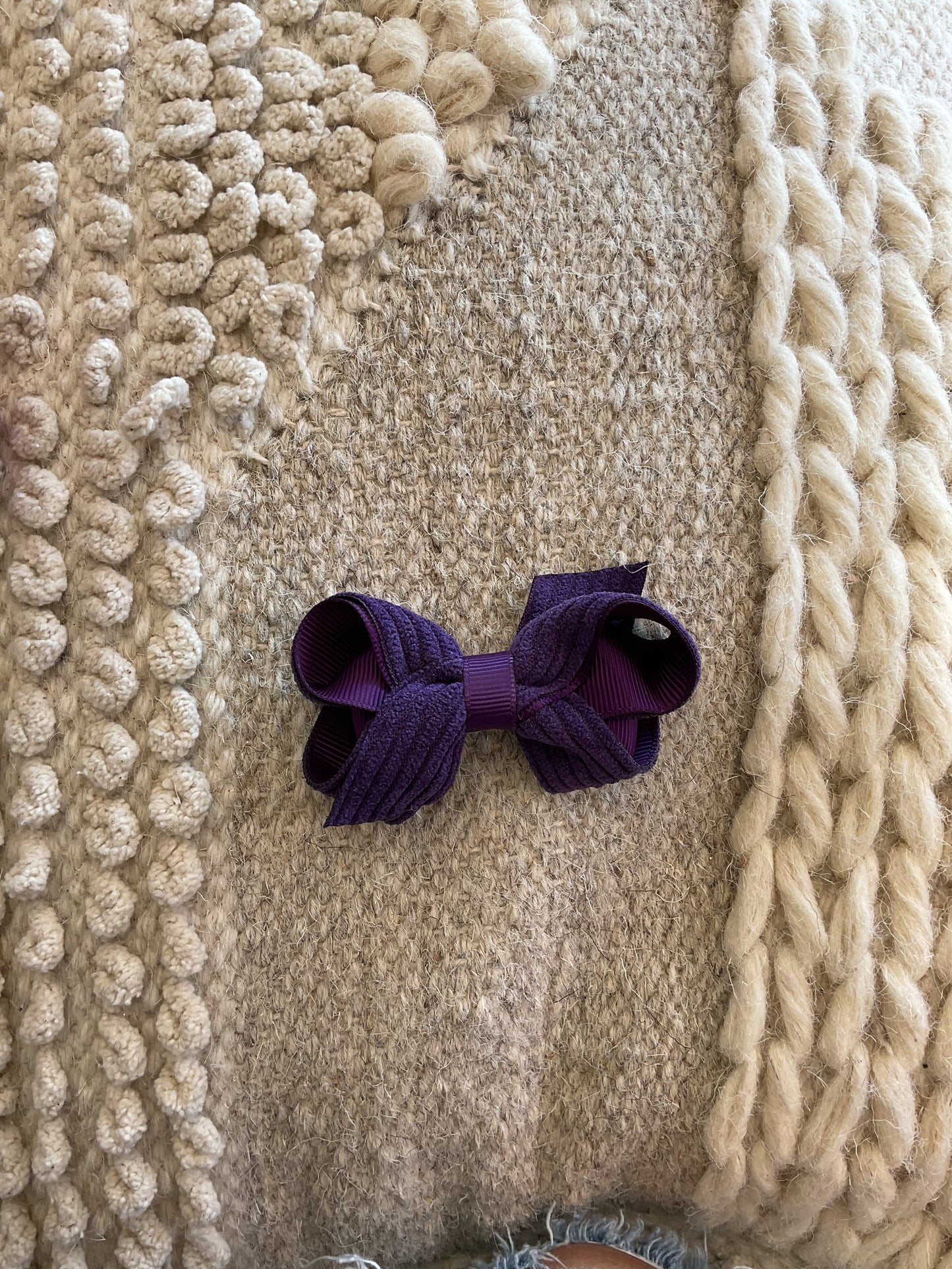 MINI CORDUROY/GG OVERLAY BOW