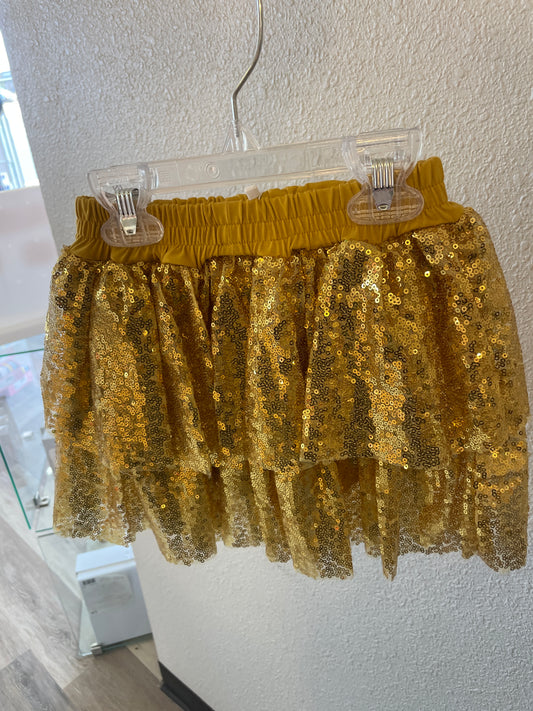 GOLD SEQUIN SKORT