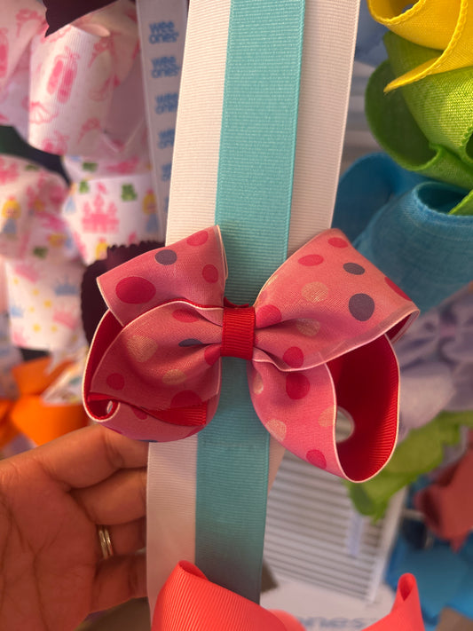 Overlap Polka Dot Bow