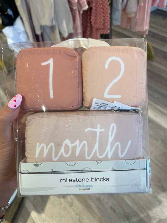 Little Pear Plush Milestone Blocks