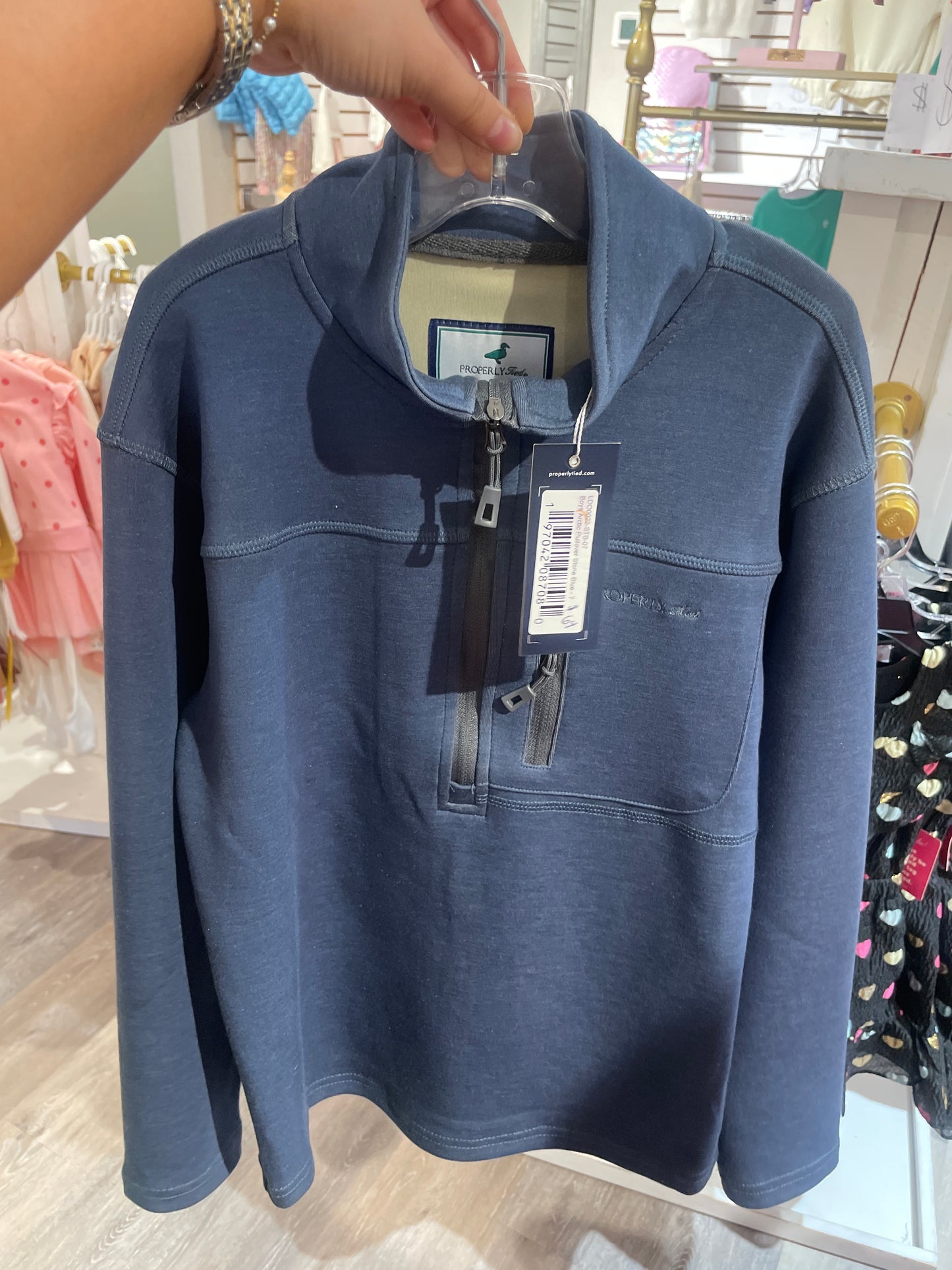 BOYS ARCTIC PULLOVER STONE BLUE