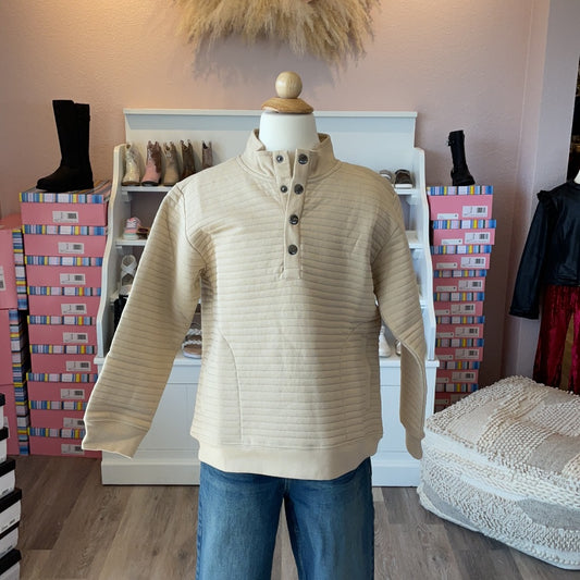 LANIER QUILTED PULLOVER