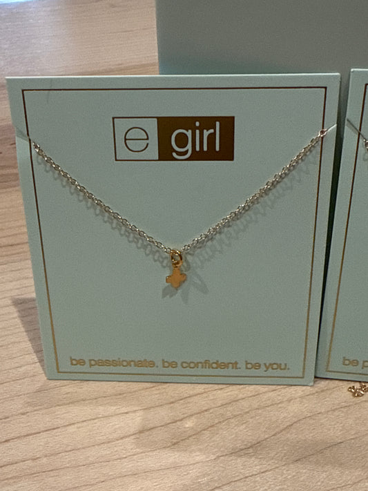 egirl 14" necklace Gold - Signature Cross Small Gold Charm