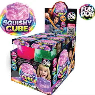 Fun Doh Squish & Squeeze Sparkle Round Cube