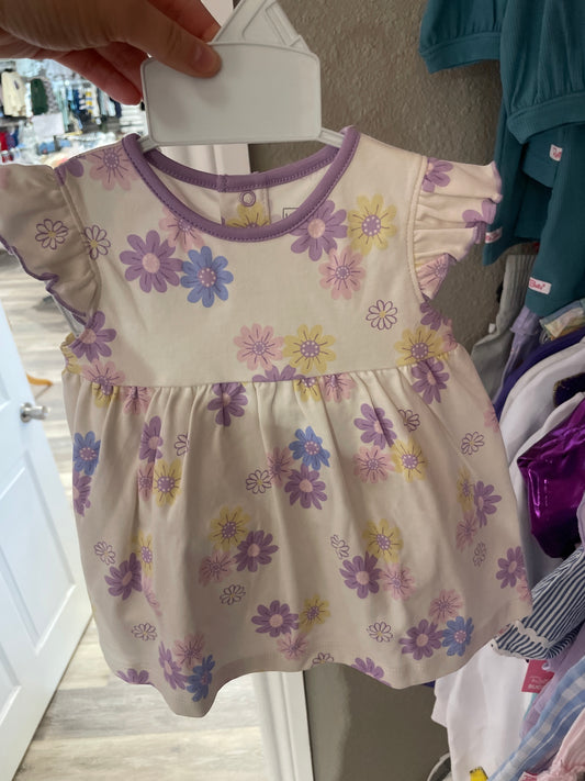 PURPLE FLORAL DRESS SET