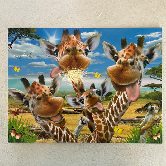 Giraffe Selfie Birthday Card