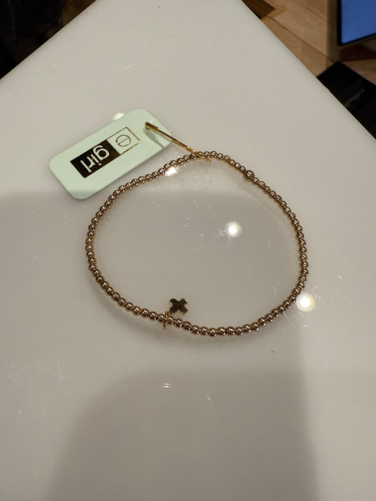 egirl Signature Cross Gold Charm Pattern