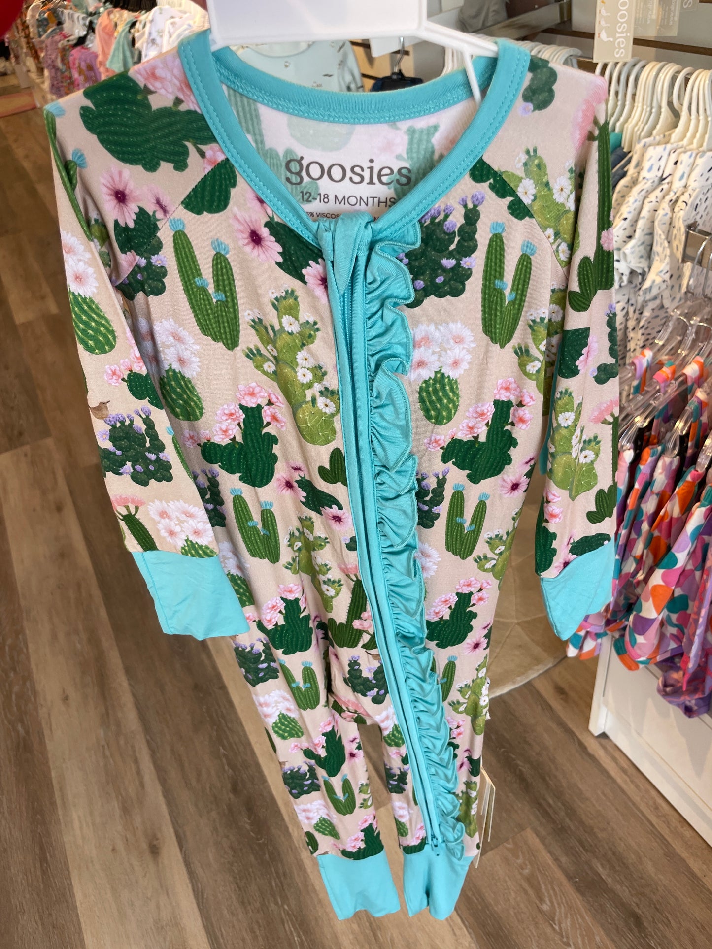 Cactus Blooms Long Sleeve Onesie