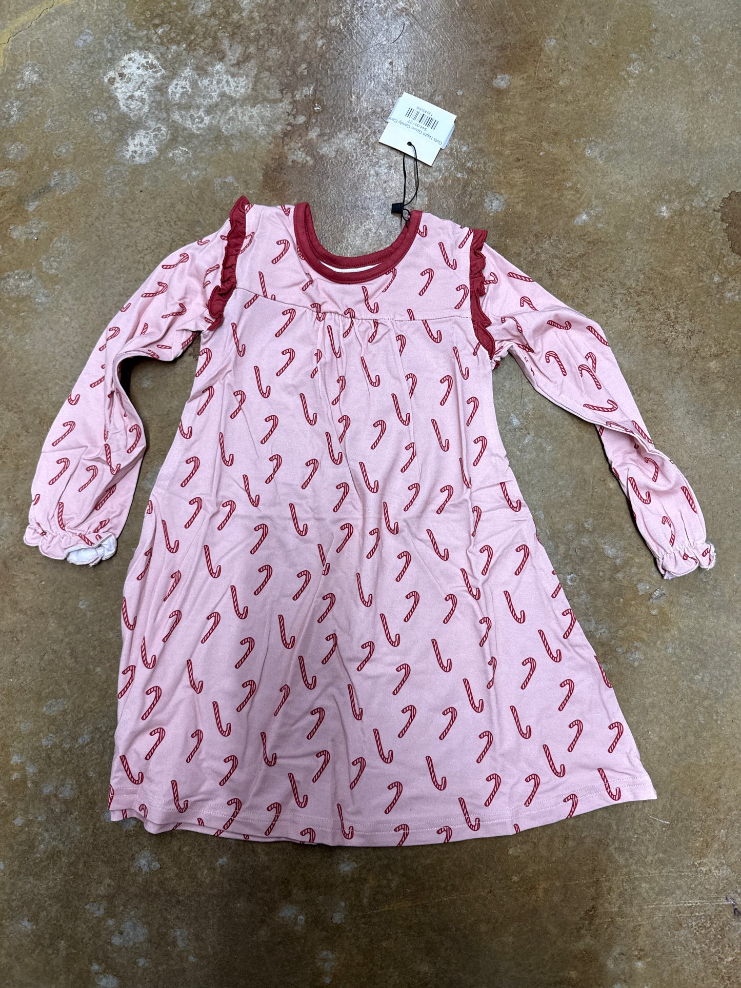 Girls Night Gown Candy Cane