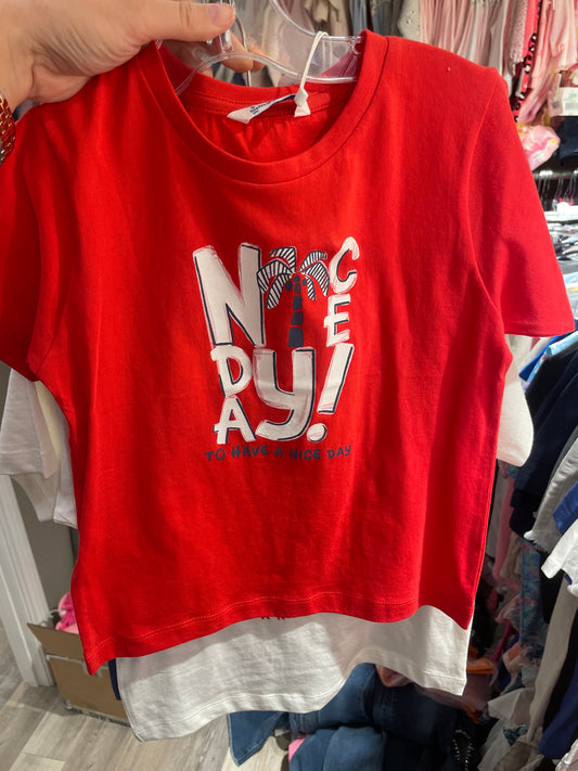 KNIT SET WITH 2 T SHIRTS