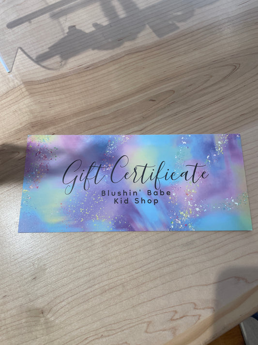 Gift Certificate