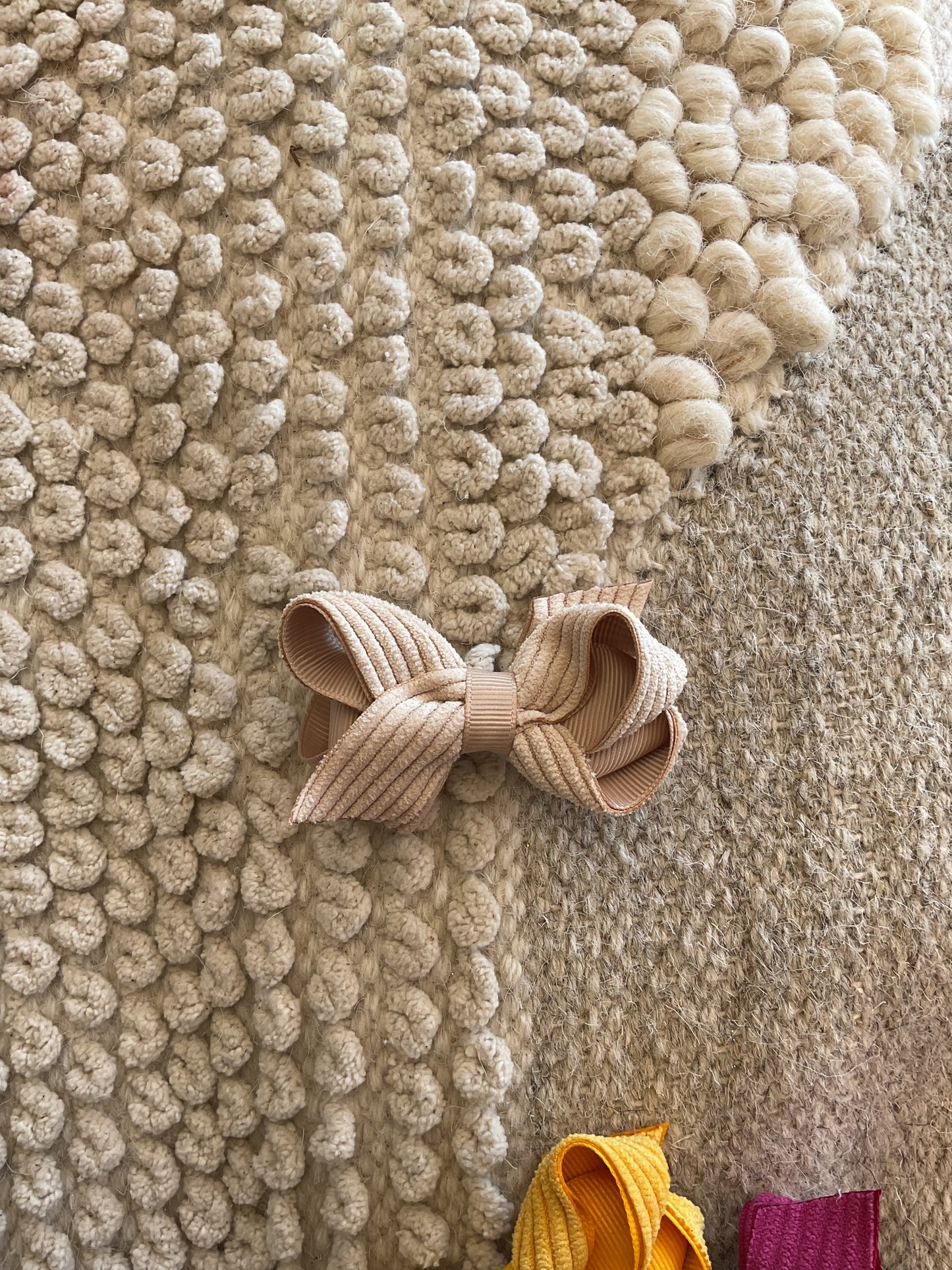 MINI CORDUROY/GG OVERLAY BOW