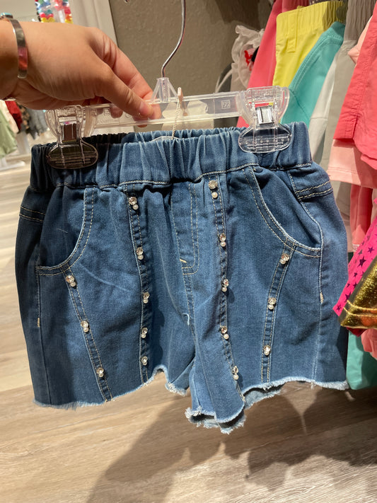 Rhinestone Denim Shorts