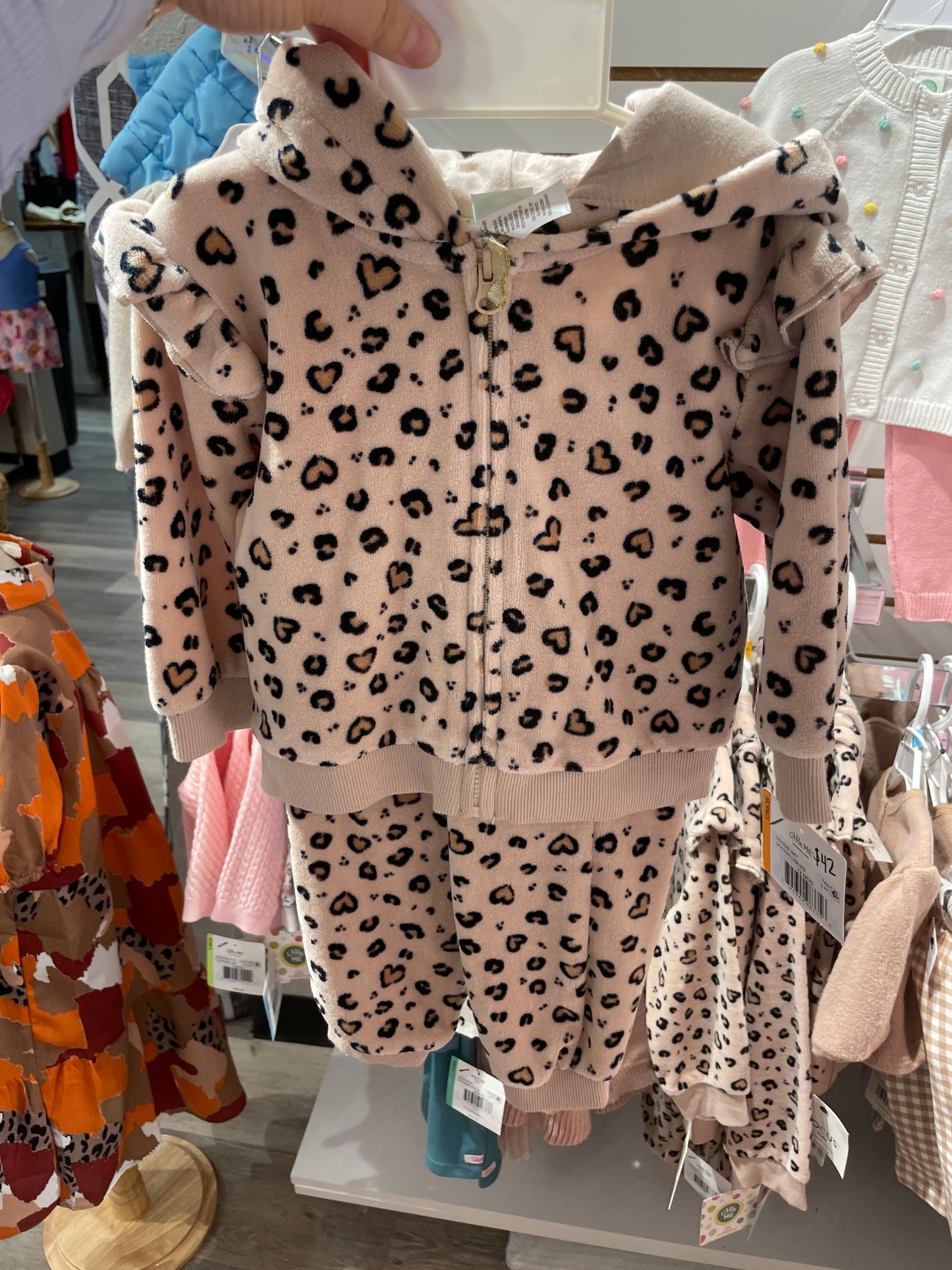 LEOPARD 2PC HOODIE SET