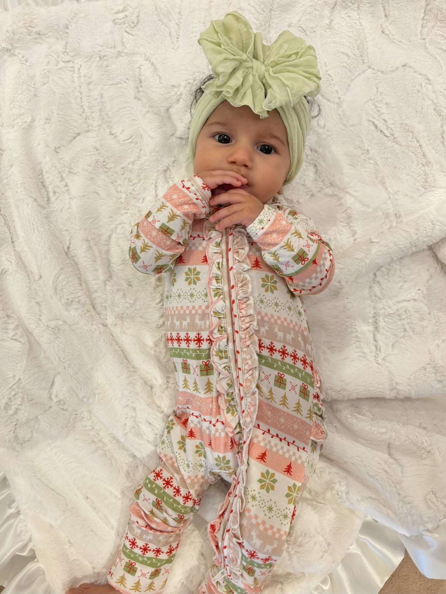 Noelle Ruffle Zip Footie