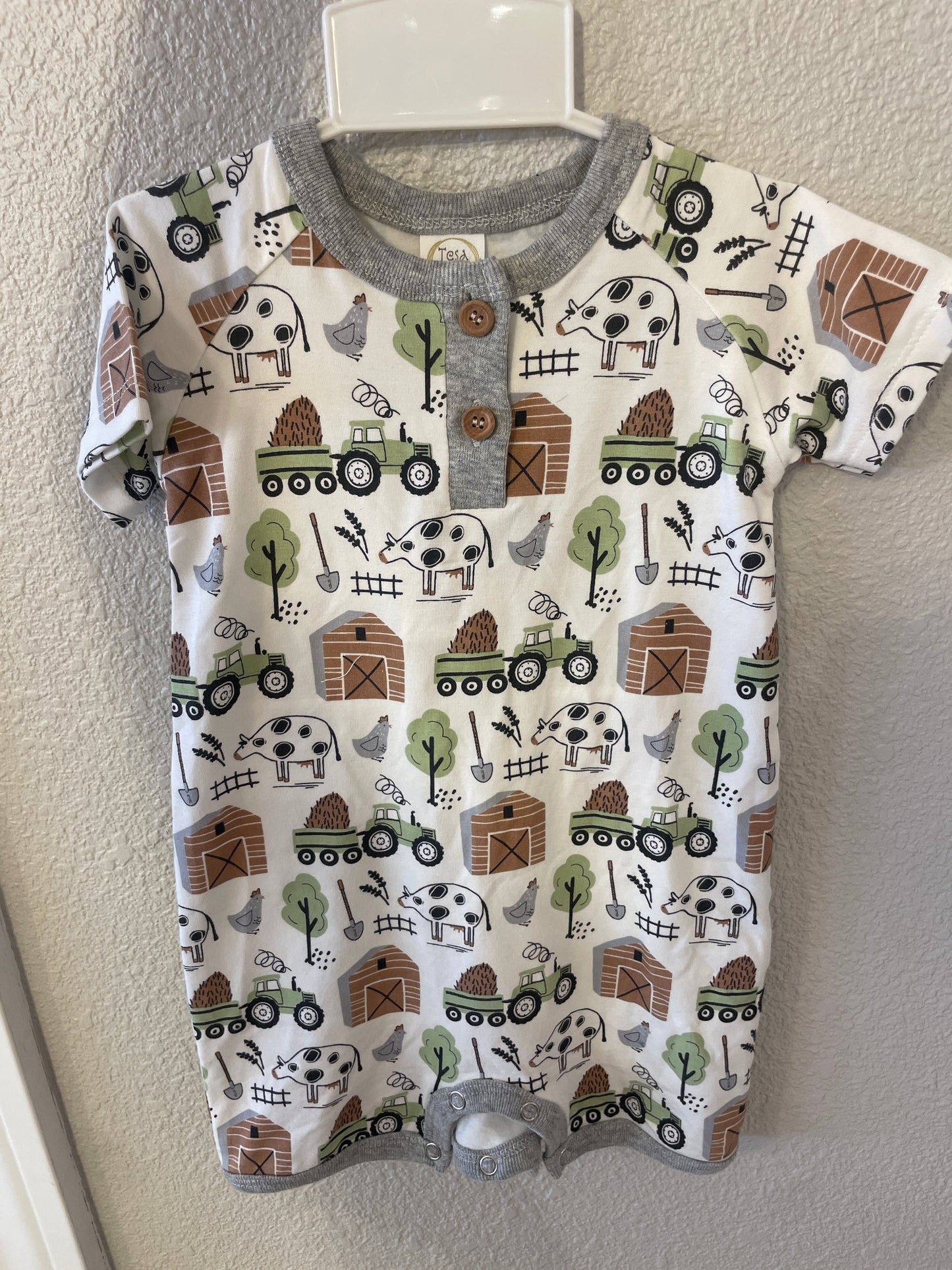 Barnyard Buddies Henley Shortie Romper