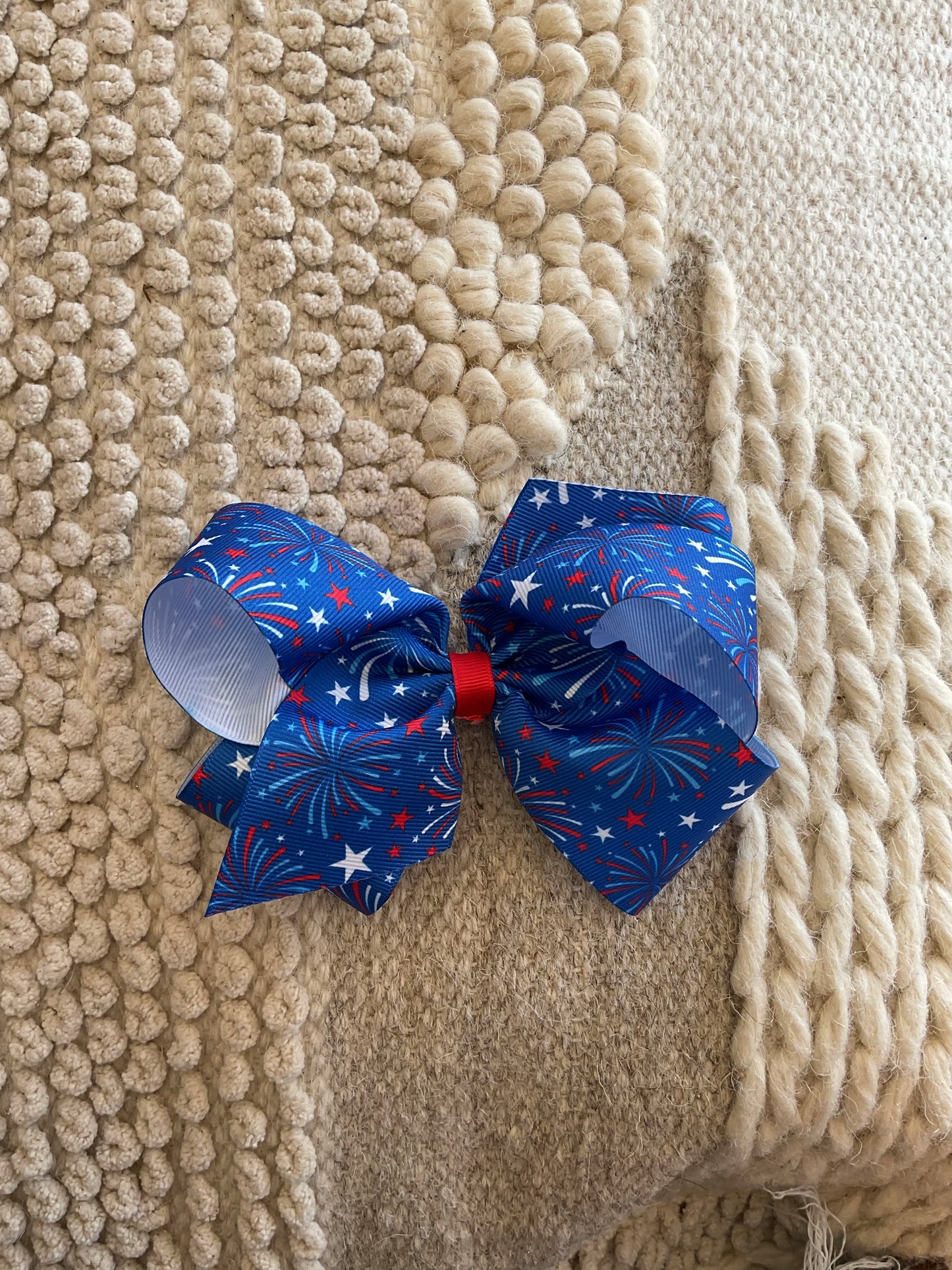 King Patriotic Print GG Bow