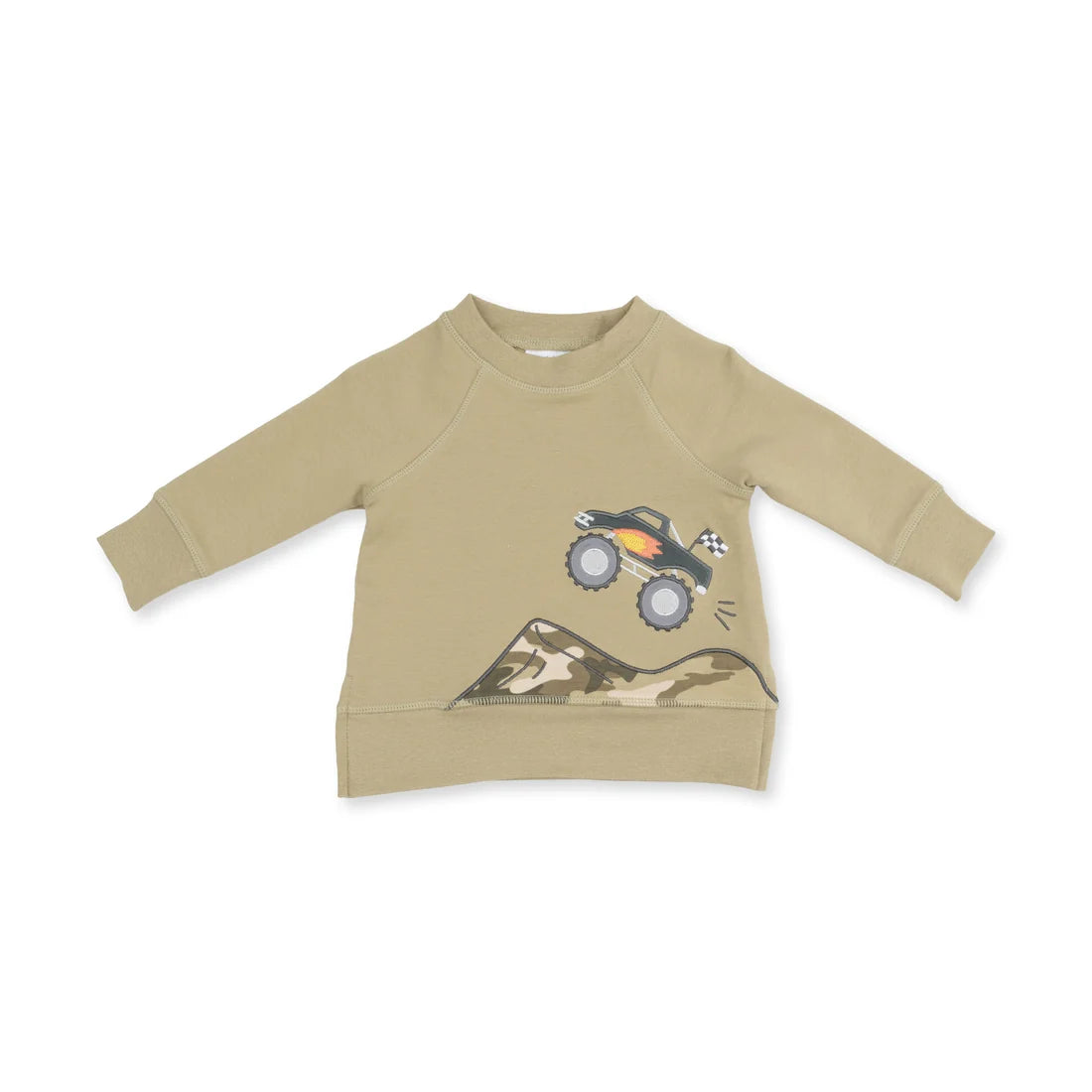 Camo French Terry Drop Sleeve Sweatshirt