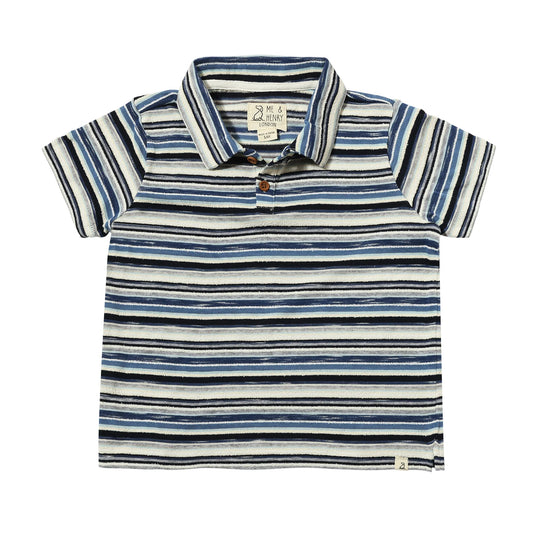 NAVY/BLUE STRIPE POLO