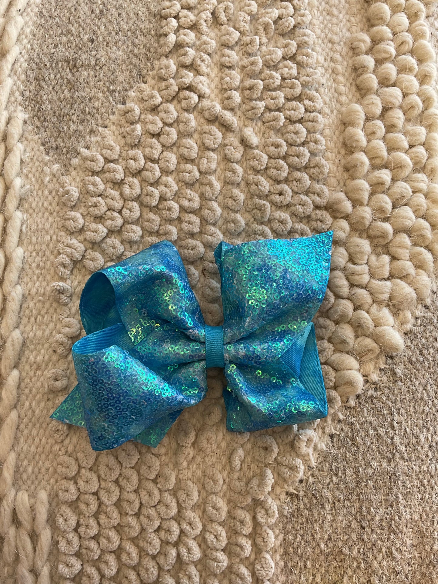 King Sequins Print Tie Dye Bow