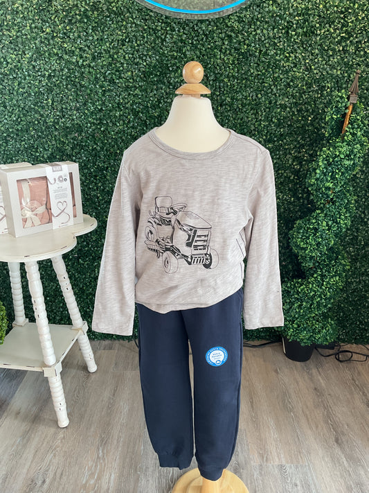 GREY TRACTOR PRINTED TEE