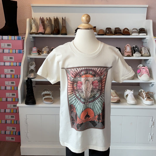 BOHO DESERT LONGHORN GRAPHIC TEE