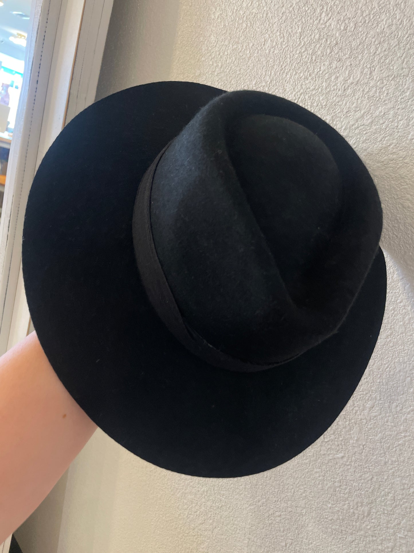 LADIES SEASIDE FEDORA HAT-BLACK