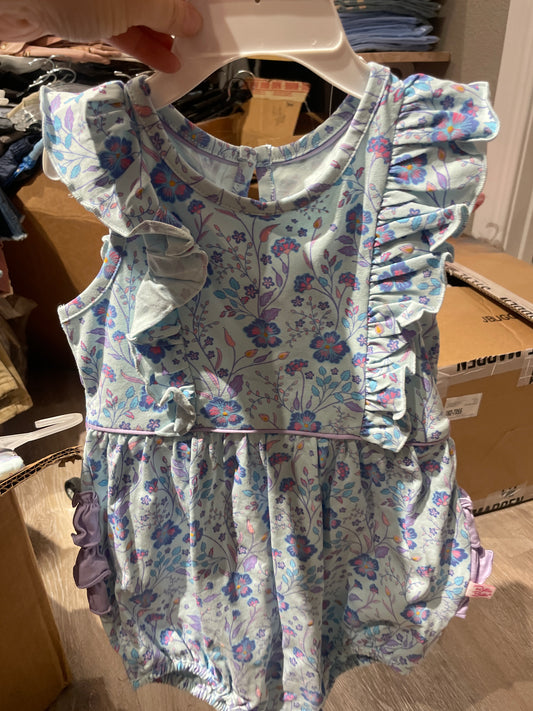 Fairytale Garden Knit Sleeveless Waterfall Romper