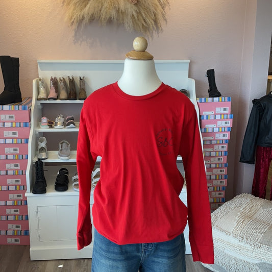 Football Long Sleeve Tee Red