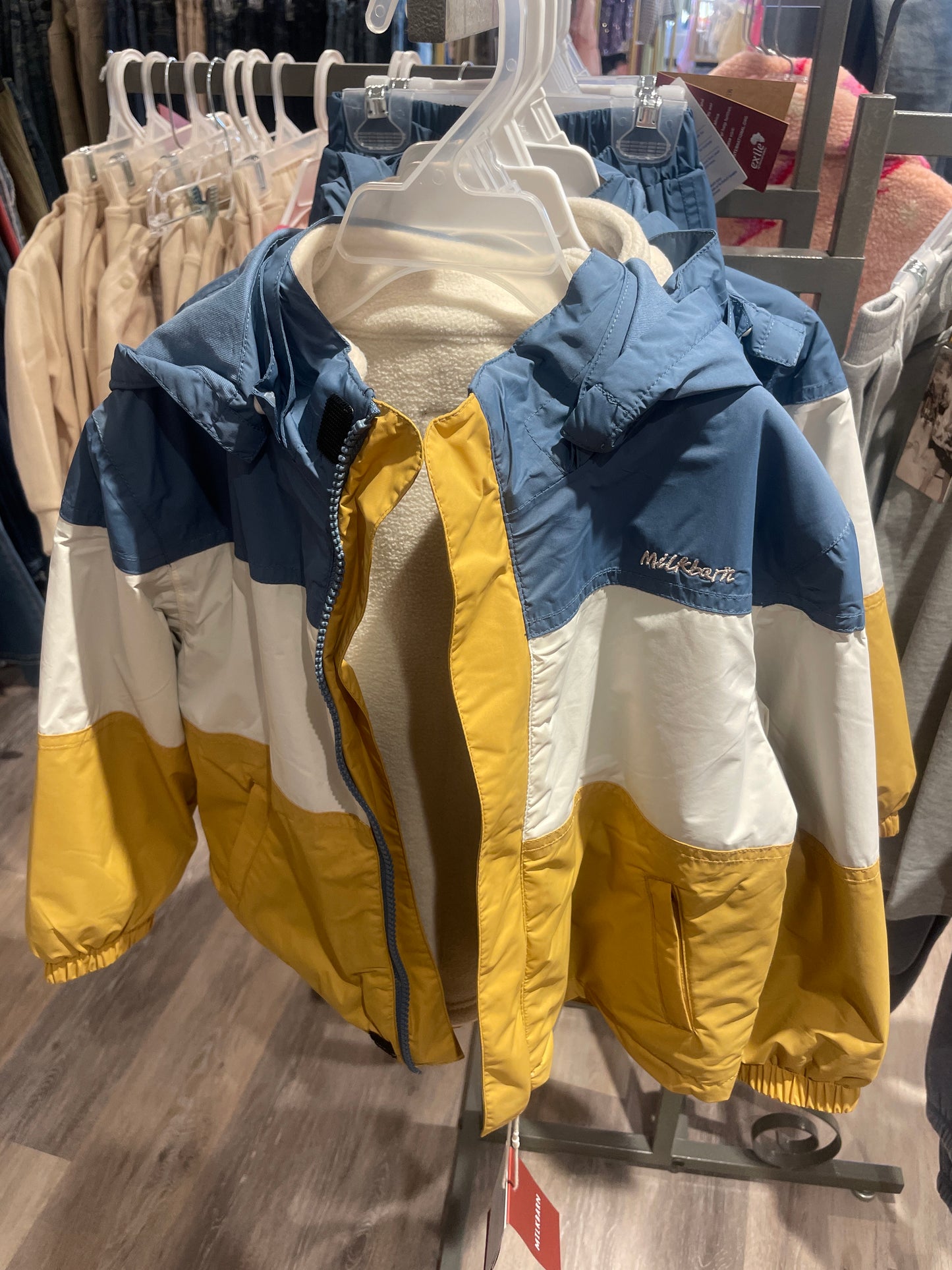 Harbor Stripe Hooded Windbreaker Jacket