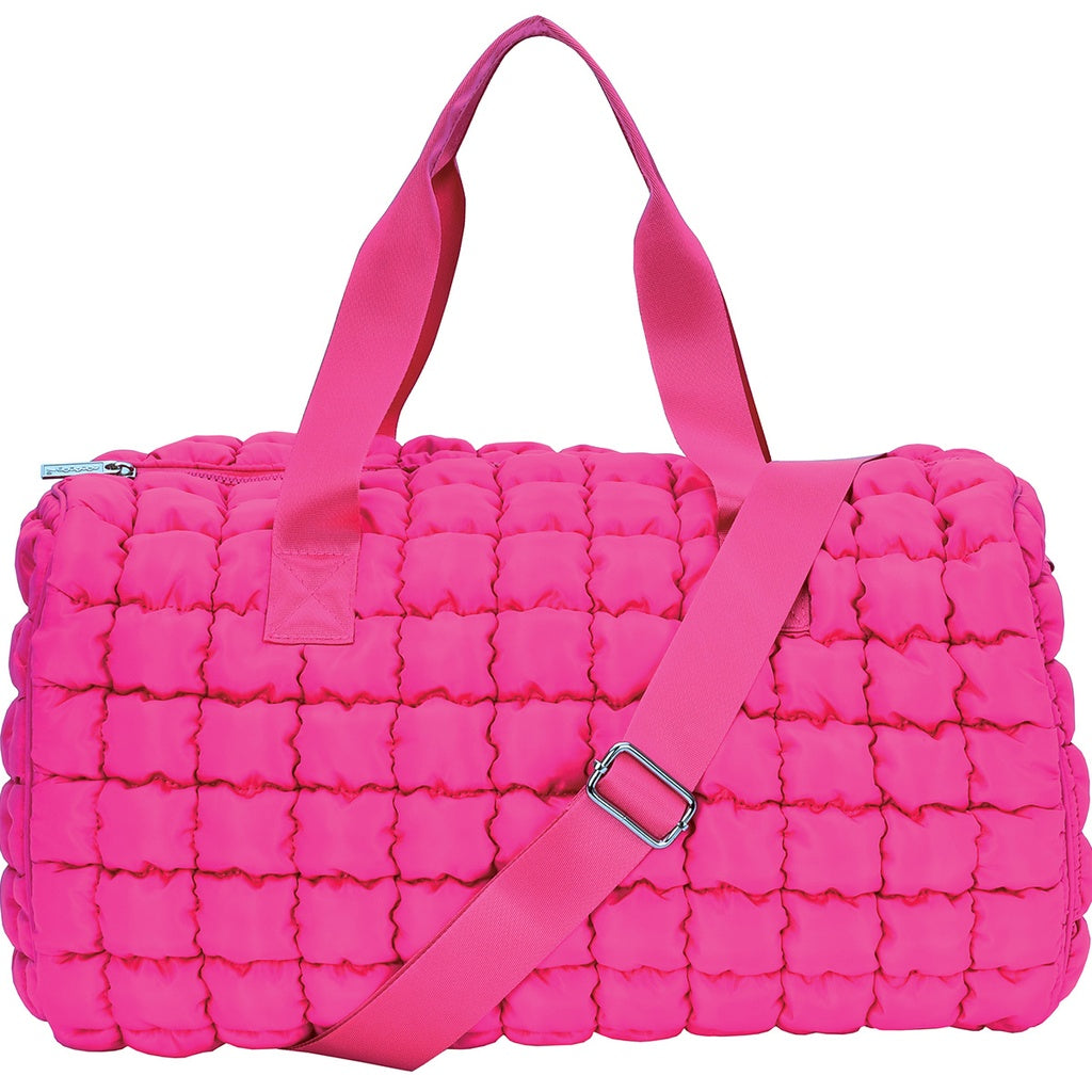 Pretty Pink Puffy Duffle Bag