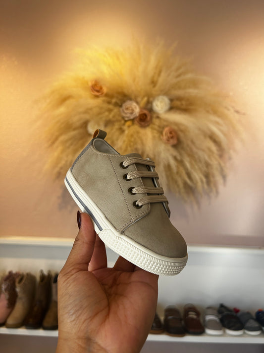 LENNON KHAKI NUBUCK SNEAKER W/ GREY
