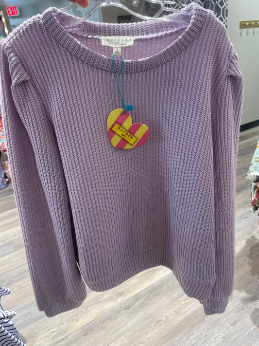 Pastel Purple Knit Sweater
