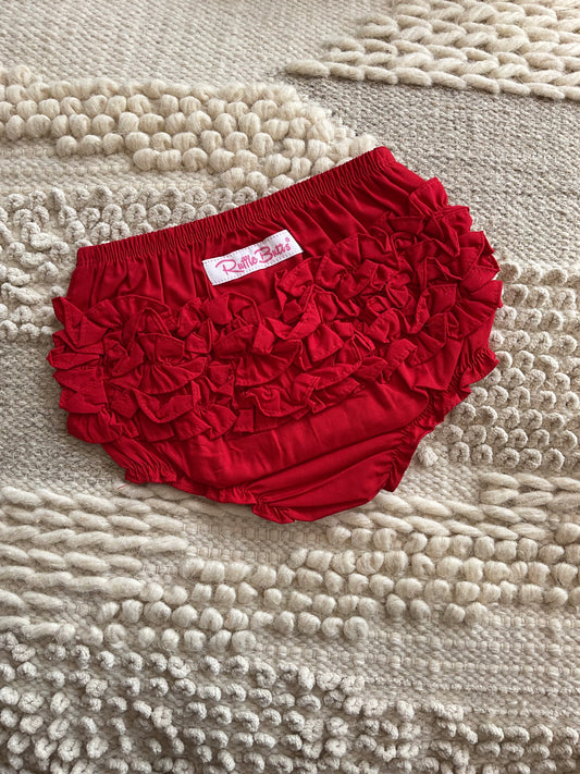 RED WOVEN RUFFLEBUTT