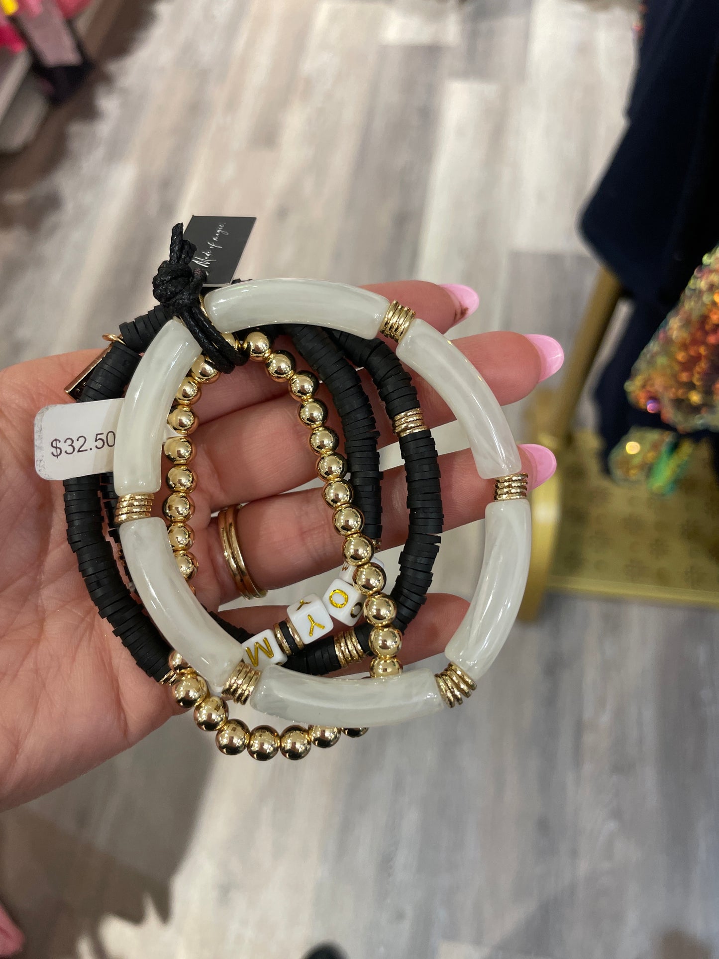 Boy Mom Tubular Beaded Bracelet set