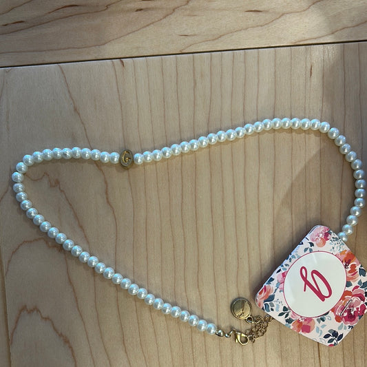 Initial Pearl Necklace