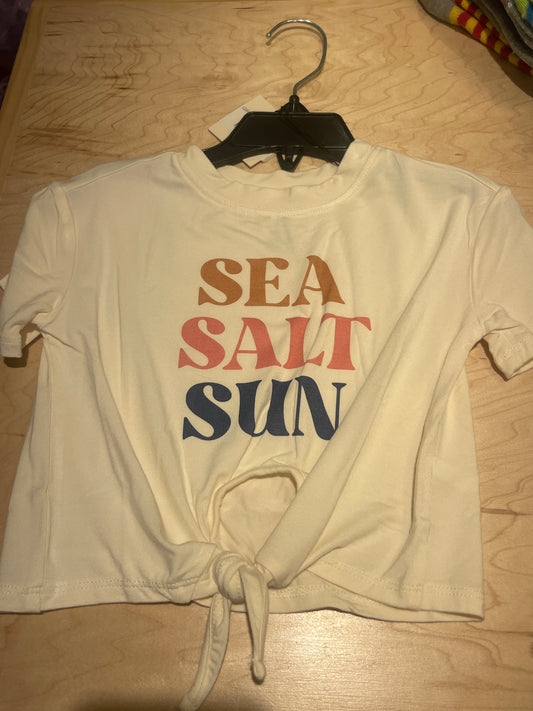 GIRLS TIE FRONT SHIRT