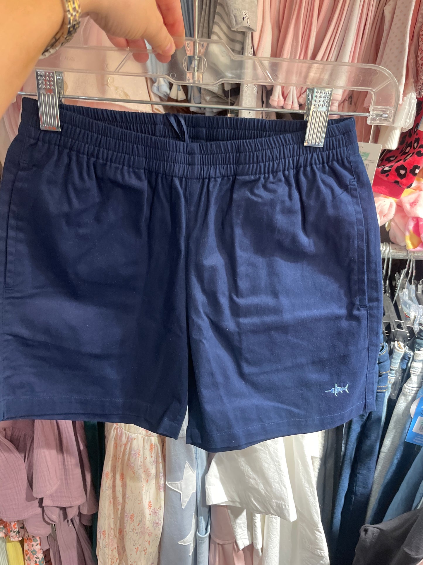 Naples Elastic Waist Shorts Navy