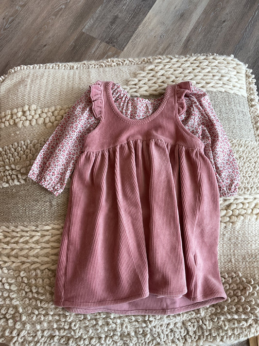 DASHING LEOPARD RAYON AND CORDUROY 2 PC SET