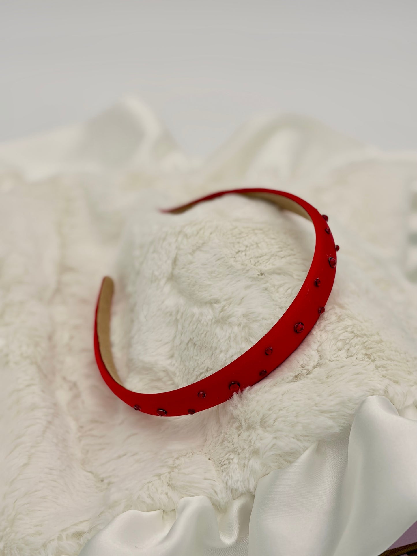 Crystallized Thin Satin Headband