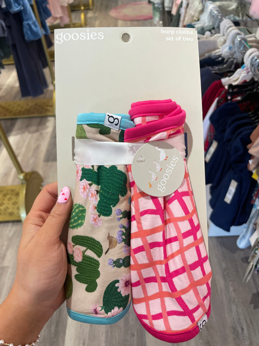 Cactus Blooms Burp Cloth Set