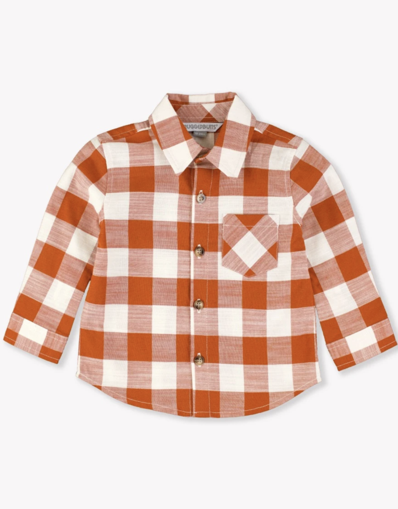 Rust Plaid LS Button Down