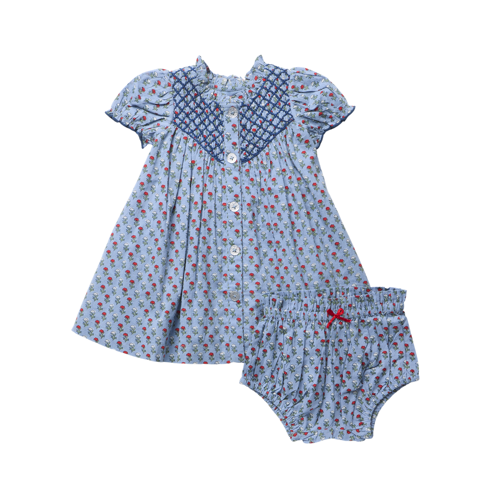 Light Blue Carnation Dress Set