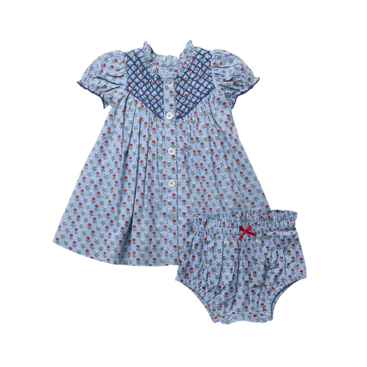 Light Blue Carnation Dress Set