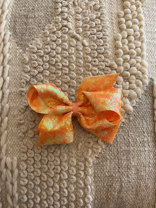 King Sequins Print Tie Dye Bow