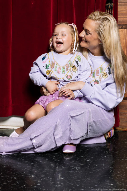 Lavender Wicked Charm Necklace Sweatshirt