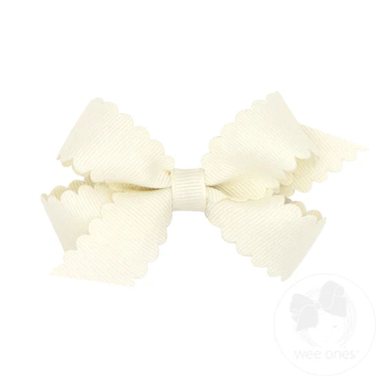 Fall Mini Scallop Edge Bow