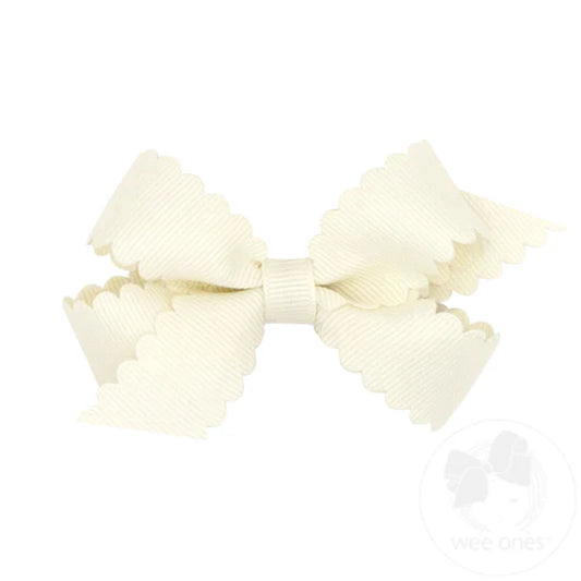 Fall Mini Scallop Edge Bow