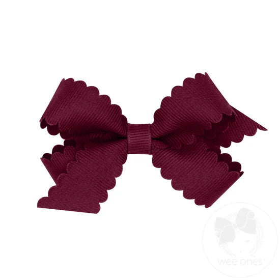 Fall Mini Scallop Edge Bow