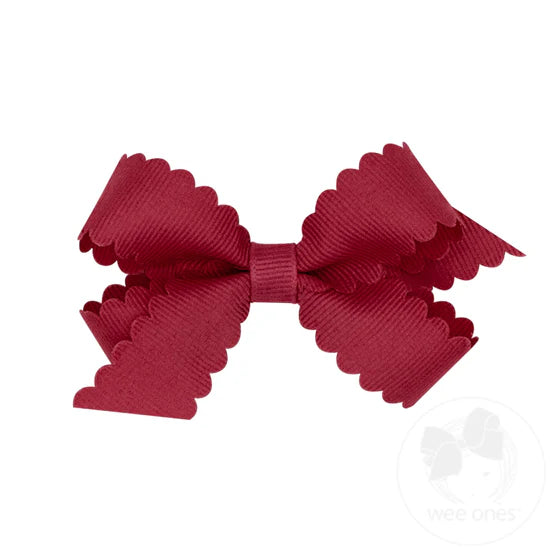 Fall Mini Scallop Edge Bow